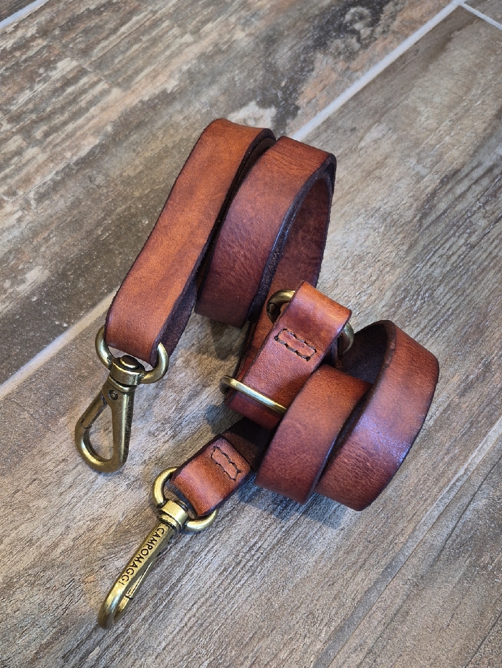 Campomaggi Felloniche Cognac "GIOACHINA" Genuine Leather Shoulder Crossbody Bag - Picture 10 of 16